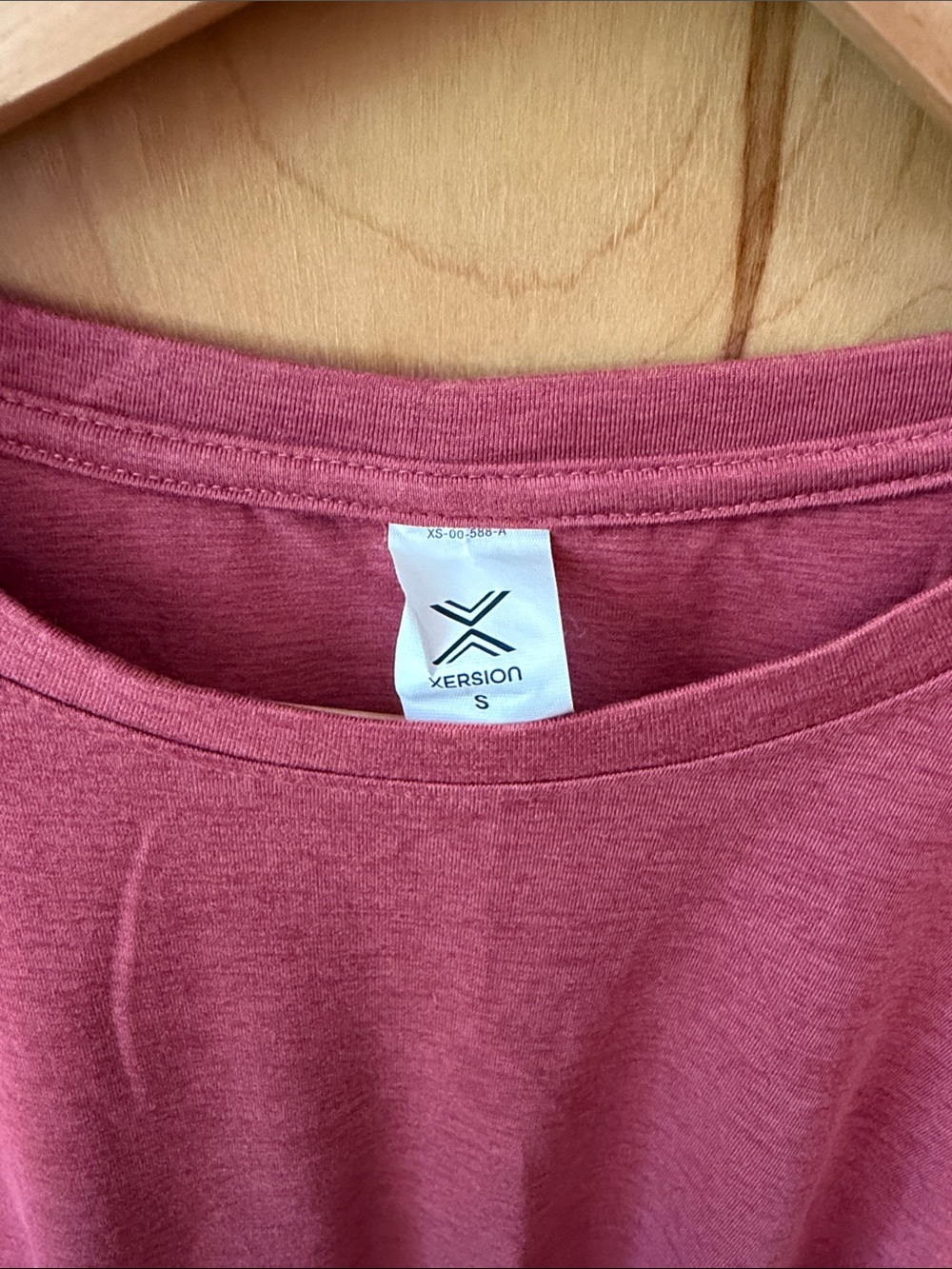 Xersion Long Sleeve Crewneck Top in Dusty Rose - Picture 2 of 3